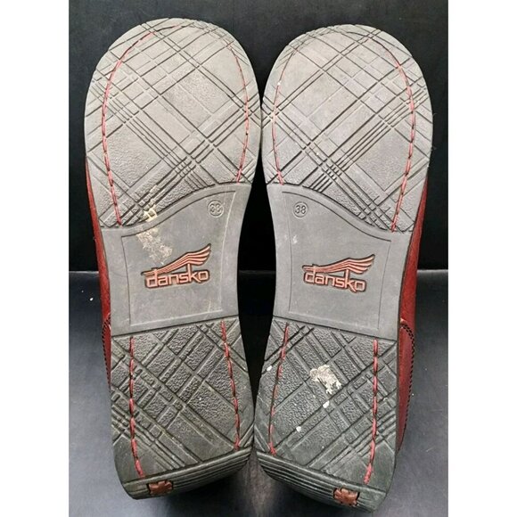 DANSKO Size 8 Burgundy Red PAM SLIP-ON LOAFER EU 38 Wedge Shoes - Picture 8 of 9